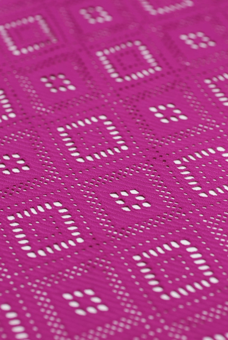 Diamond Quilt in Magenta, Stretch Lace Fabric - Boho Fabrics - Stretch Lace Fabric