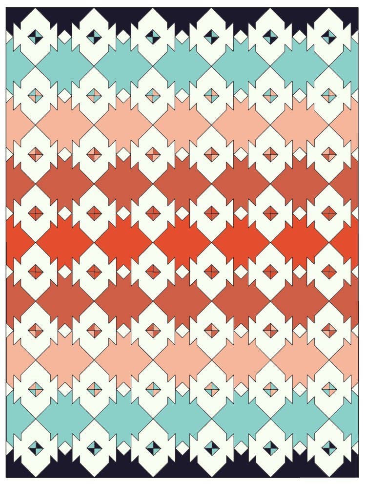 Diamond Skies Quilt Pattern - Boho Fabrics -