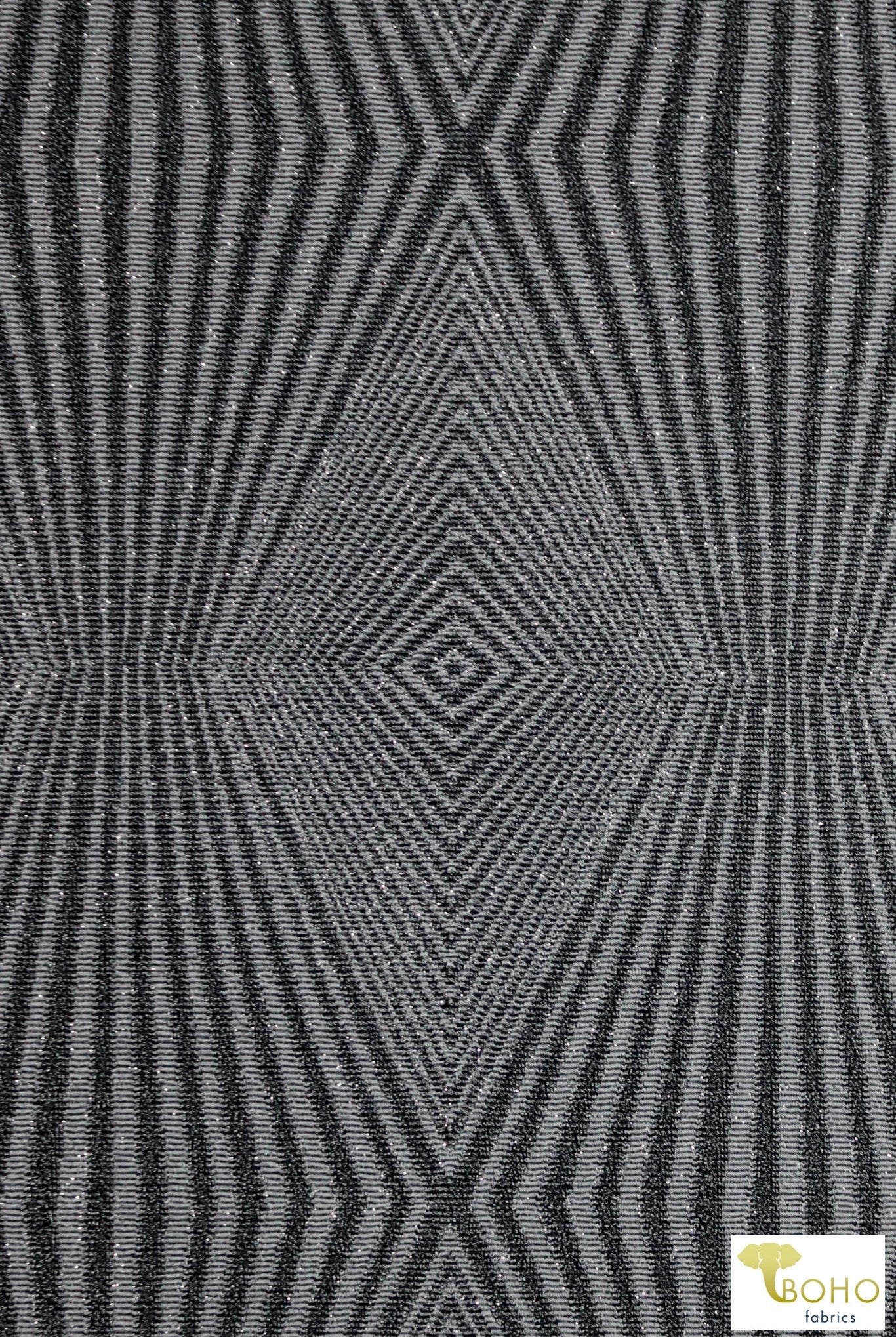 Diamonds in the Disco Sky, Metallic Novelty Knit. Special Occasion. NOV-104 - Boho Fabrics