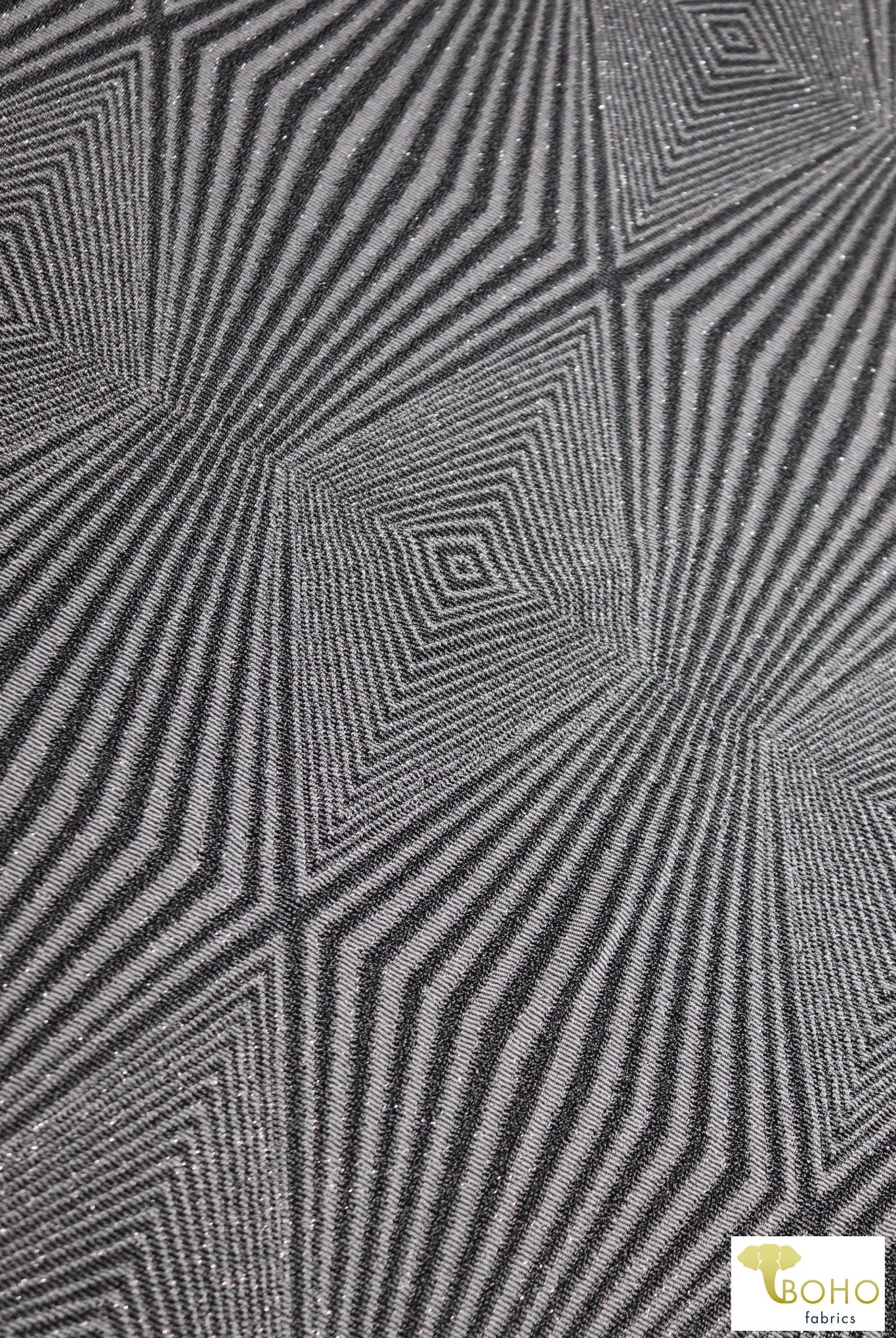 Diamonds in the Disco Sky, Metallic Novelty Knit. Special Occasion. NOV-104 - Boho Fabrics