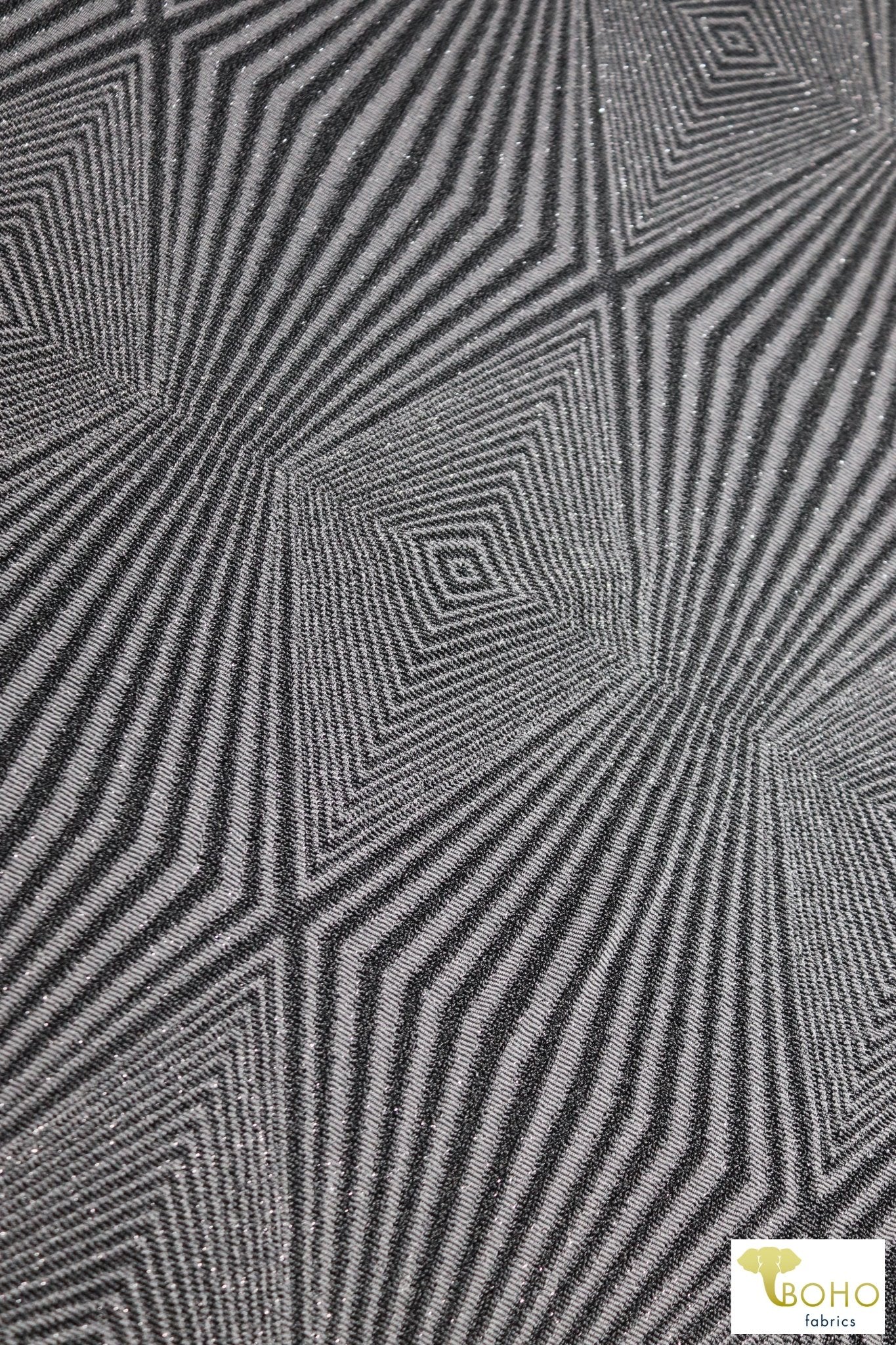 Diamonds in the Disco Sky, Metallic Novelty Knit. Special Occasion. NOV-104 - Boho Fabrics