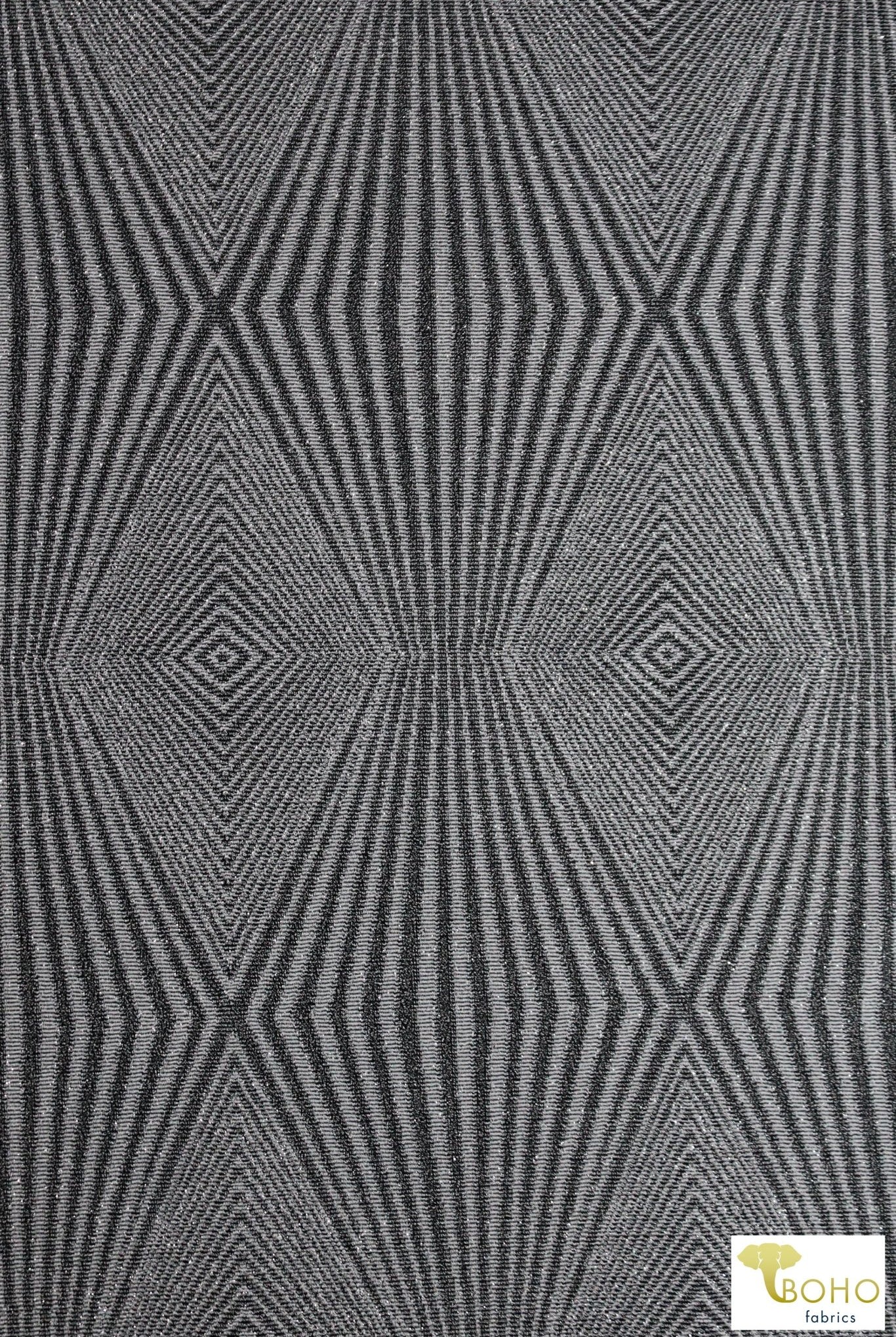 Diamonds in the Disco Sky, Metallic Novelty Knit. Special Occasion. NOV-104 - Boho Fabrics