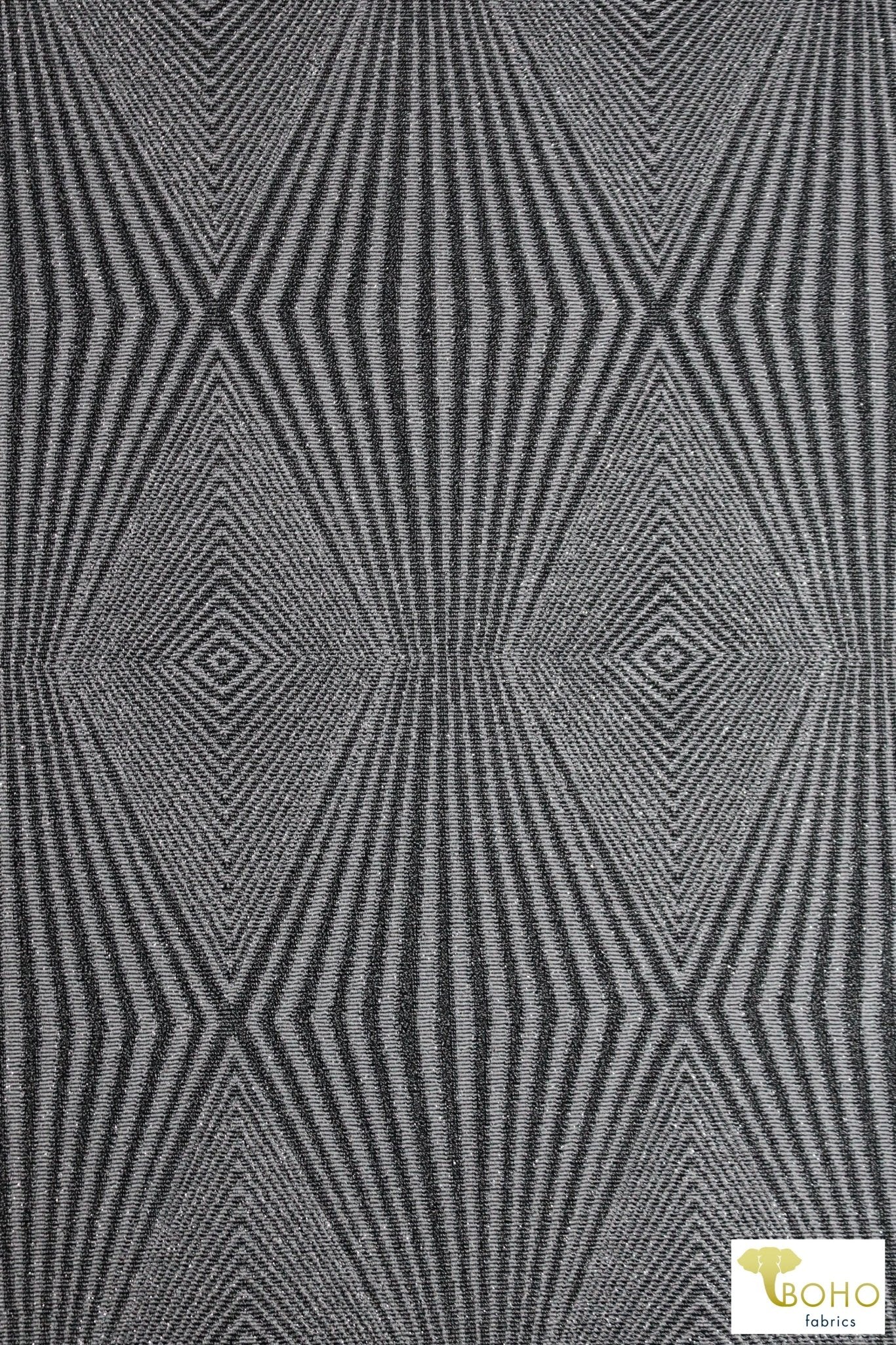 Diamonds in the Disco Sky, Metallic Novelty Knit. Special Occasion. NOV-104 - Boho Fabrics