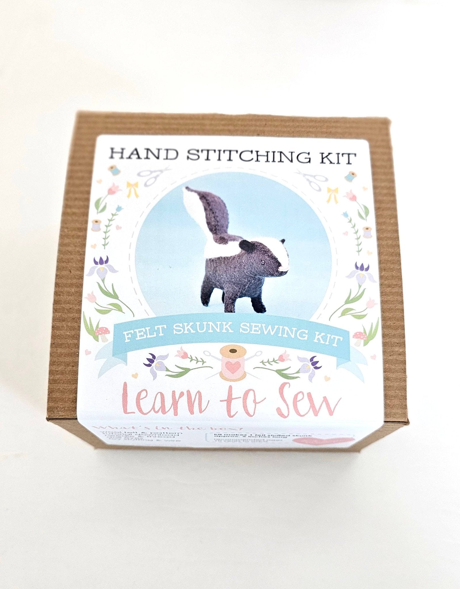 DIY Craft Kit Felt Skunk Sewing Kit - Boho Fabrics -