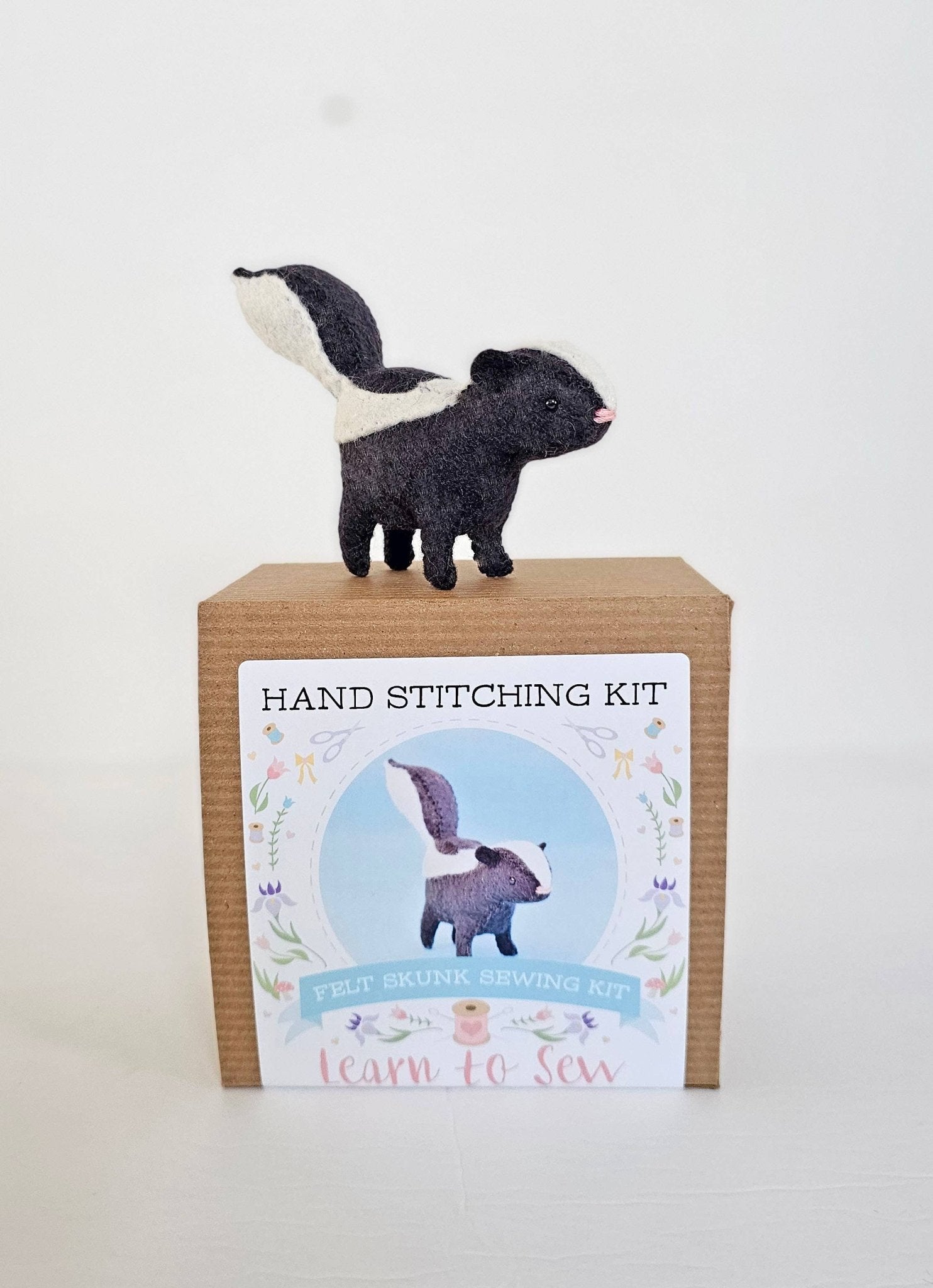 DIY Craft Kit Felt Skunk Sewing Kit - Boho Fabrics -