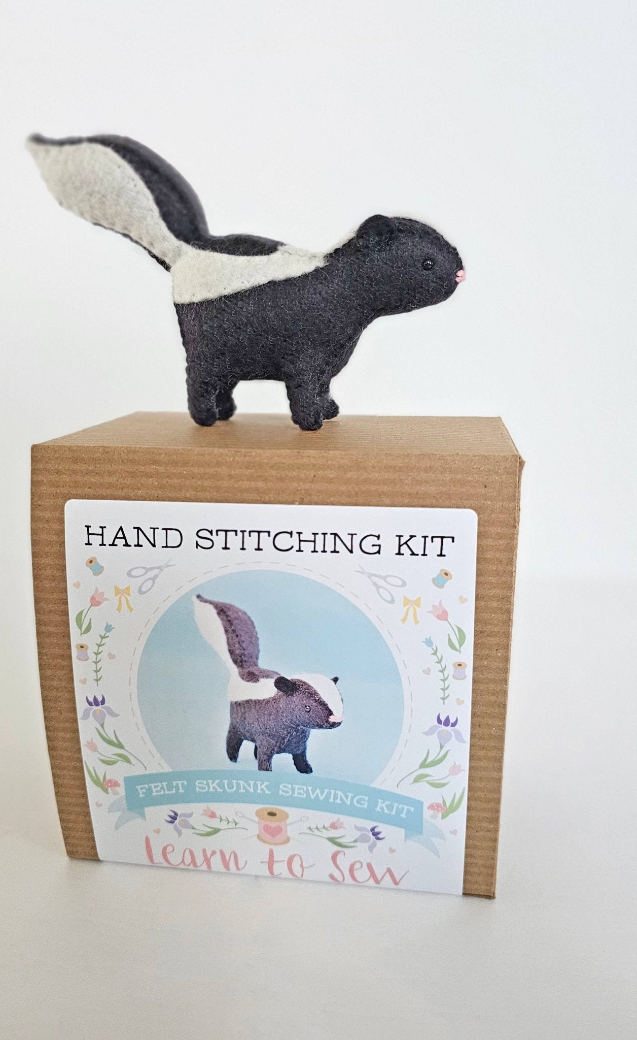 DIY Craft Kit Felt Skunk Sewing Kit - Boho Fabrics -