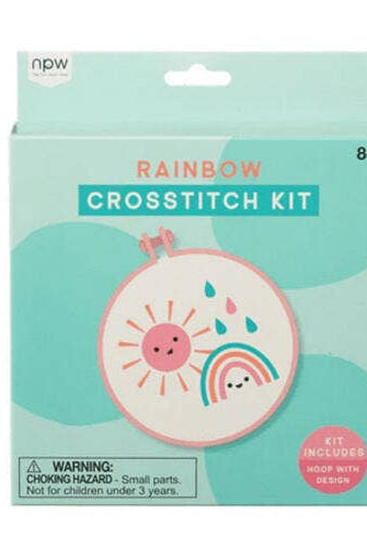DIY Cross Stitch Kit - Rainbow - Boho Fabrics - Sewing Kits