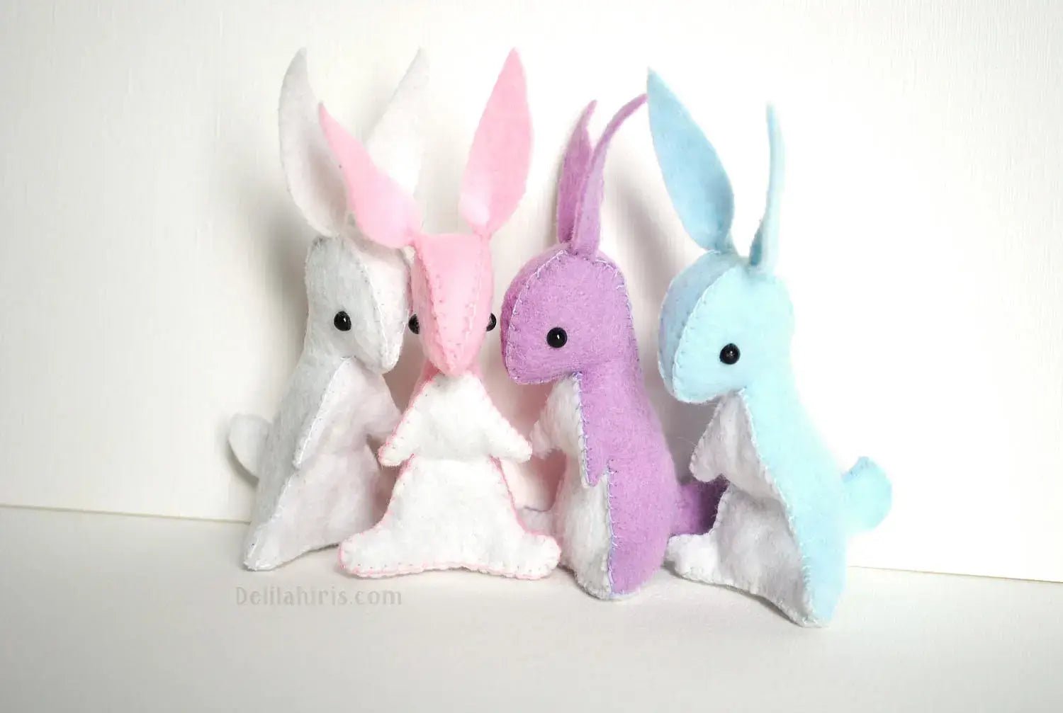 DIY Felt Bunny Craft Kit - Hand Sewing Project - Boho Fabrics -