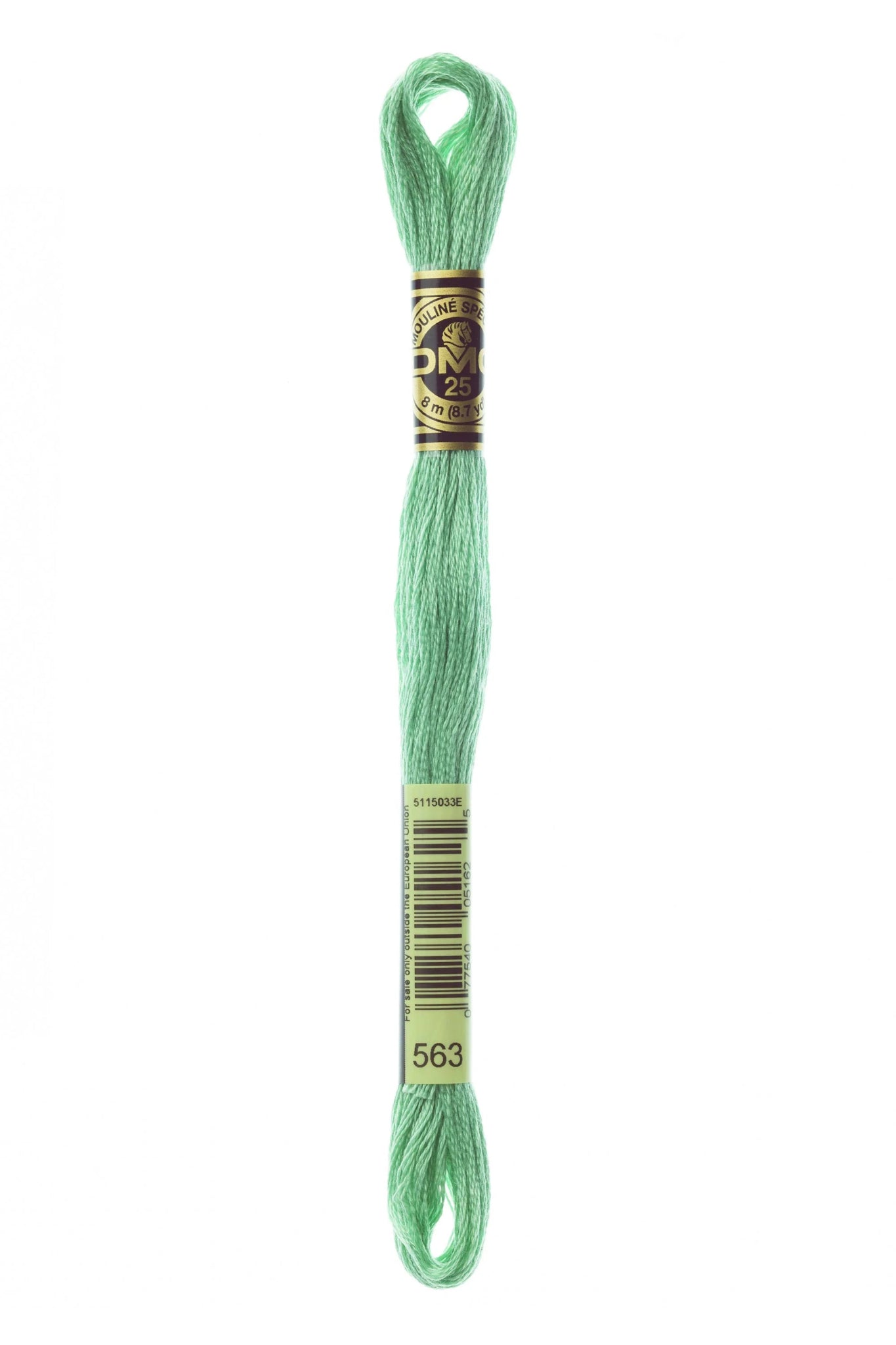 DMC 563 – Jade - Light – Embroidery Floss 6 Strand - Boho Fabrics - Thread