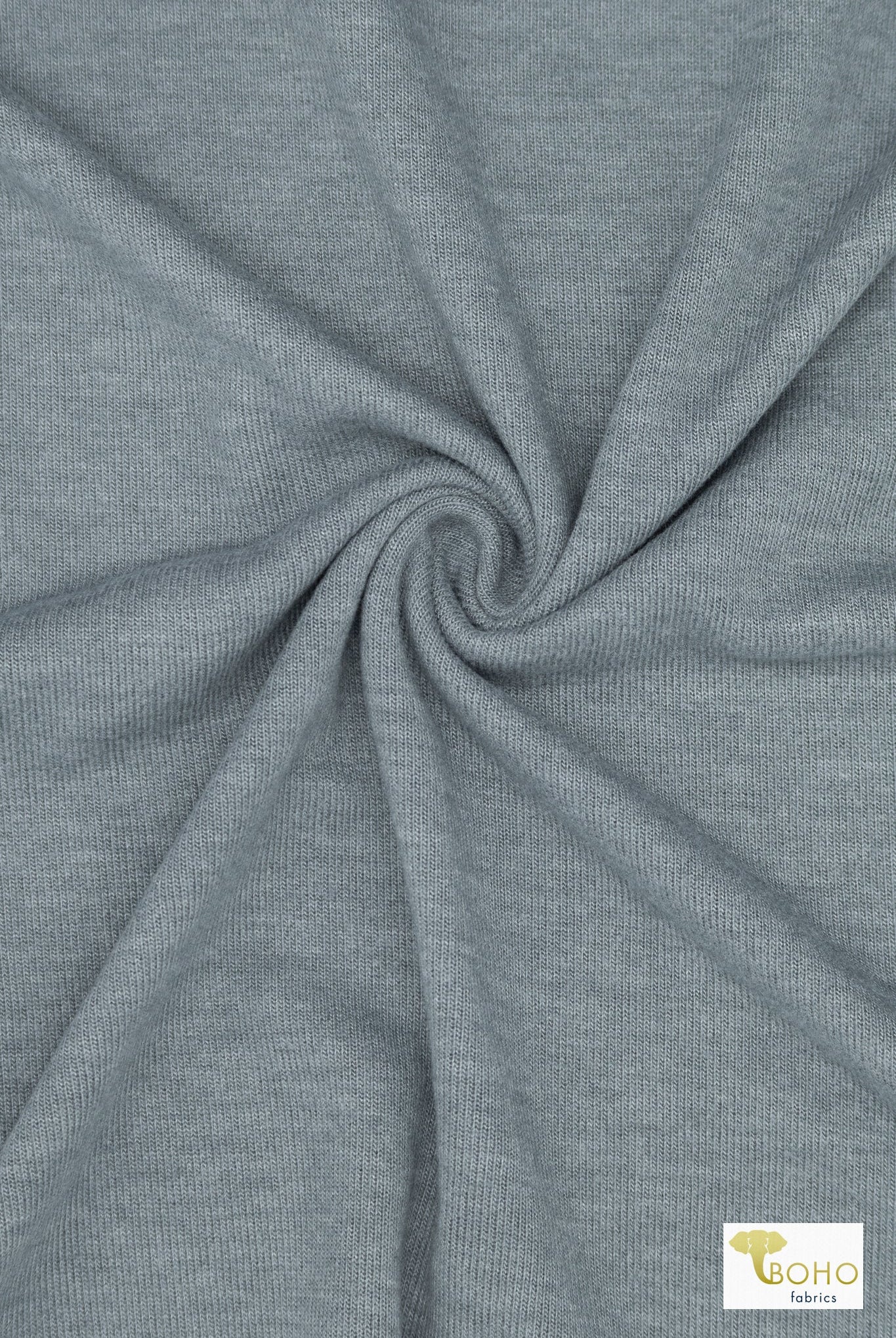 Dove Gray, Solid Brushed Sweater Knit Fabric - Boho Fabrics - Sweater Solids, Knit Fabric