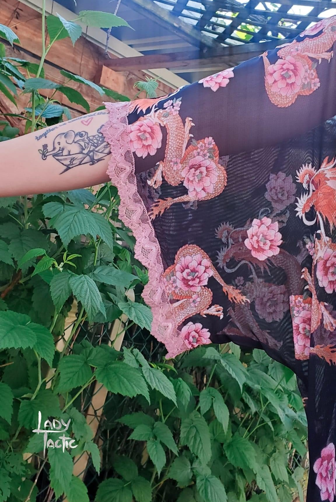 Dragon's Lair, Stretch Mesh Printed Fabric. - Boho Fabrics