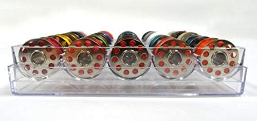 Dritz 507 Bobbin Box - For 25 Bobbins - Boho Fabrics - Sewing Machine Accessories