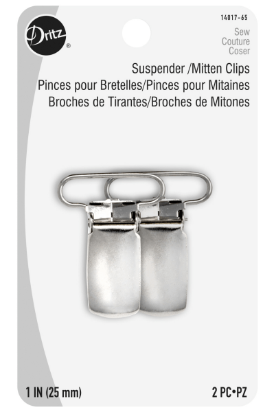 Dritz Suspender/Mitten Clips 1 inch, 22mm - Boho Fabrics - Notions