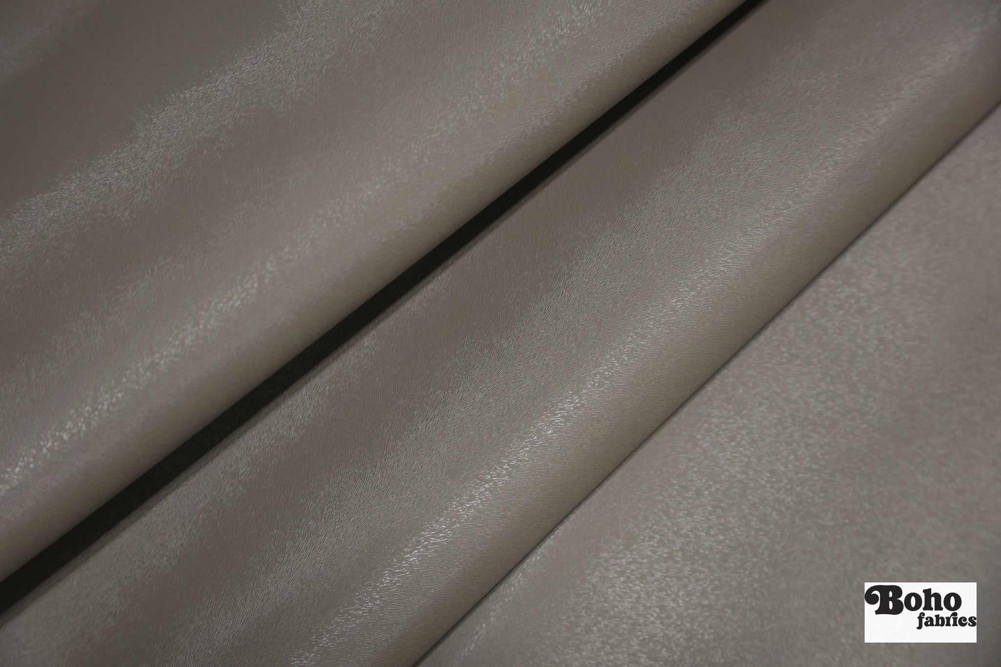 Dusty Gray Faux Leather Upholstery Fabric with Embossed Fur Texture - Boho Fabrics - Home Dec. & Upholstery Fabric