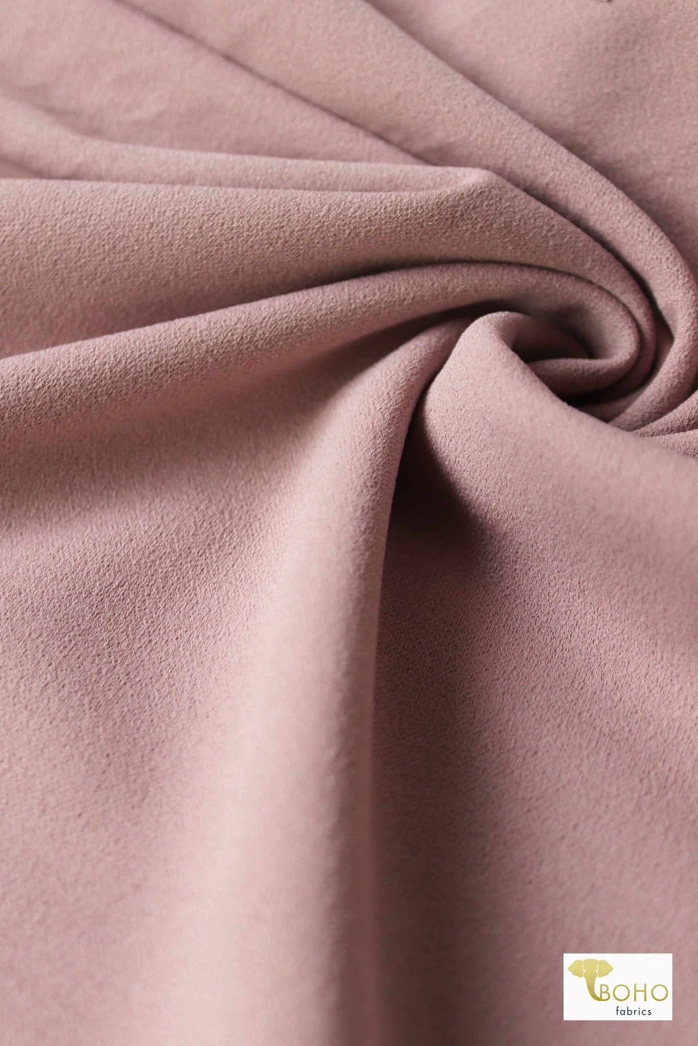 Dusty Rose, Scuba Crepe Knit Fabric - Boho Fabrics