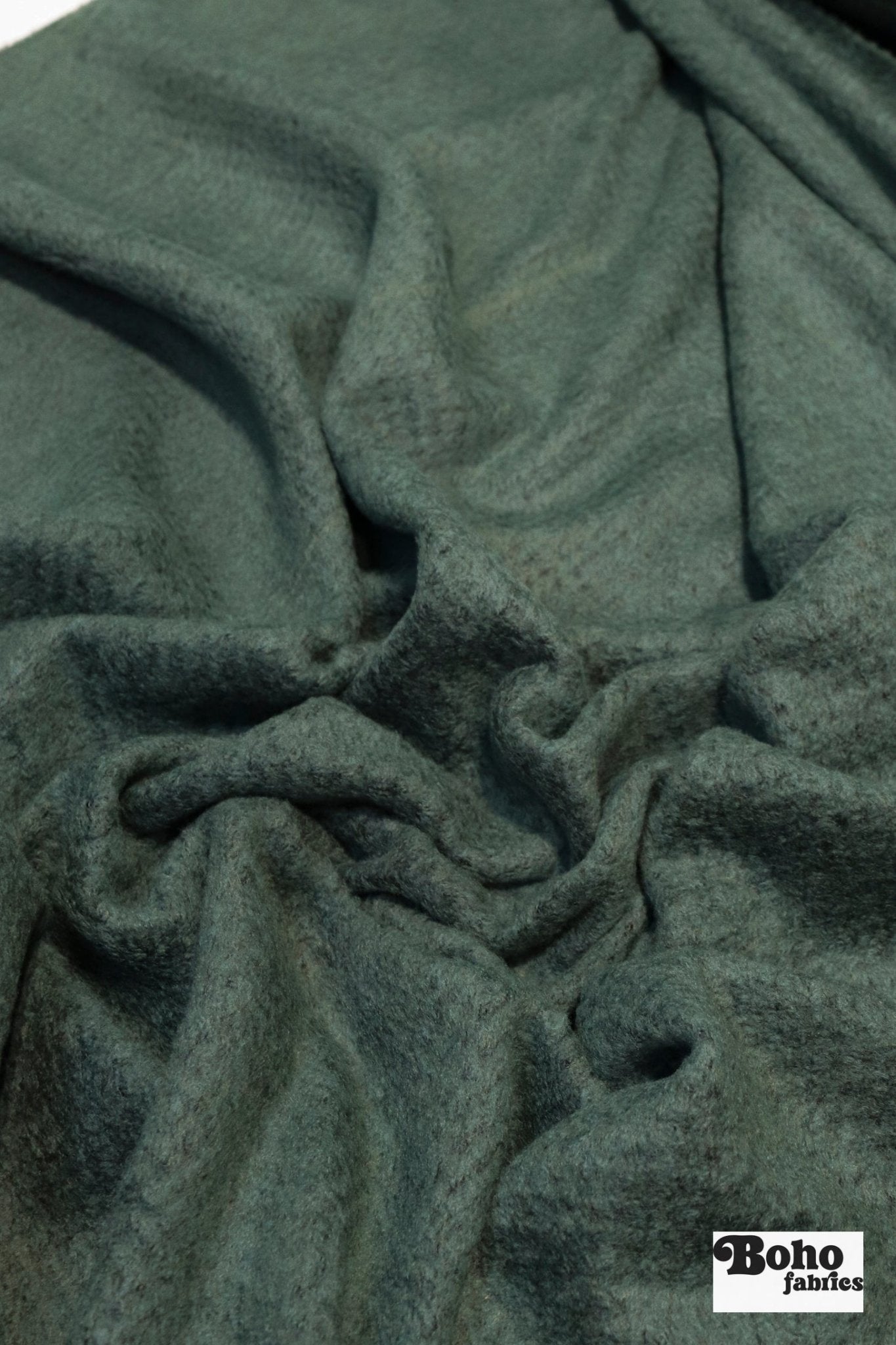 Dusty Teal Green, Structured High Loft Double - Velour Fleece Fabric by Polartec 2nds - Boho Fabrics - Performance Fabrics