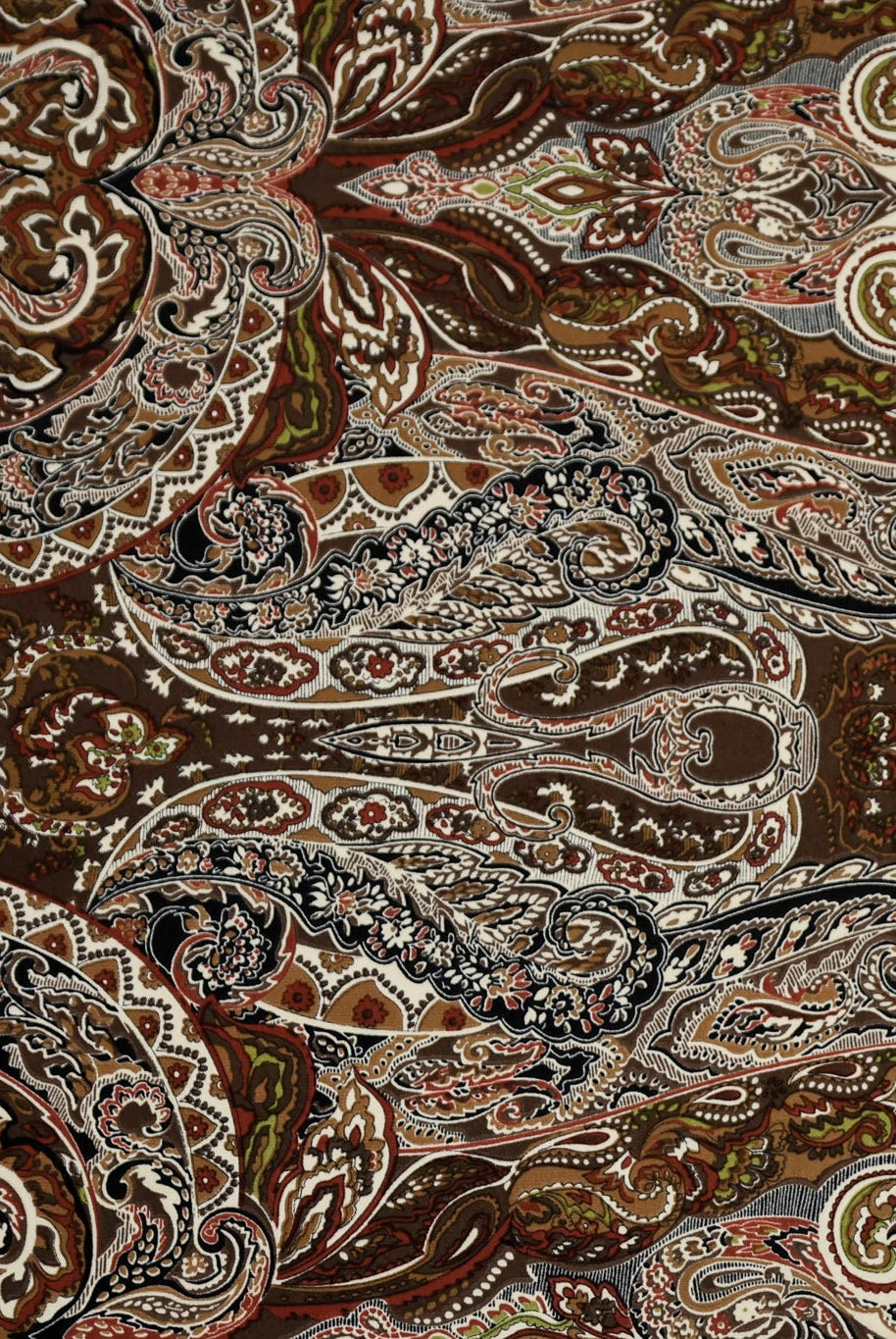 Earthtones, Paisley Jersey Knit Fabric - Boho Fabrics - Knit Fabric