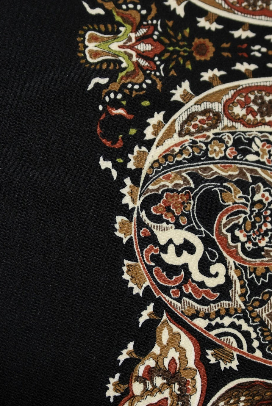 Earthtones, Paisley Jersey Knit Fabric - Boho Fabrics - Knit Fabric