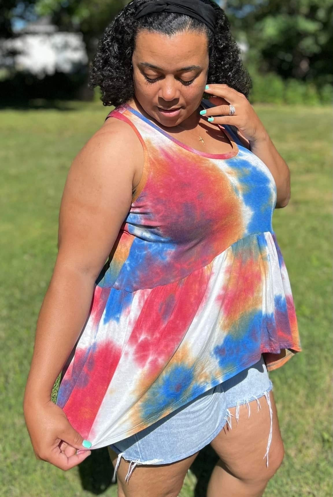 Earthy Tie Dye, Rayon Spandex Knit - Boho Fabrics