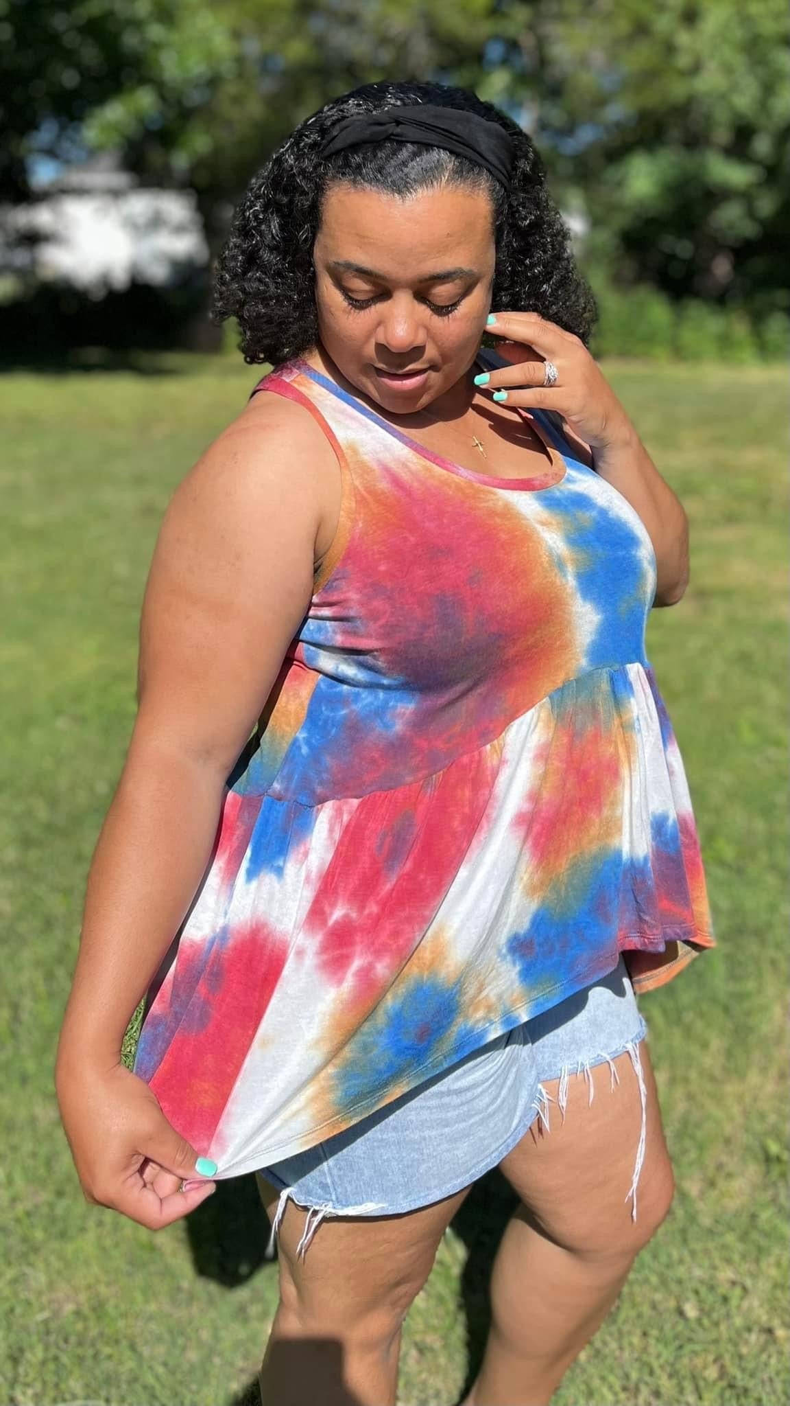 Earthy Tie Dye, Rayon Spandex Knit - Boho Fabrics