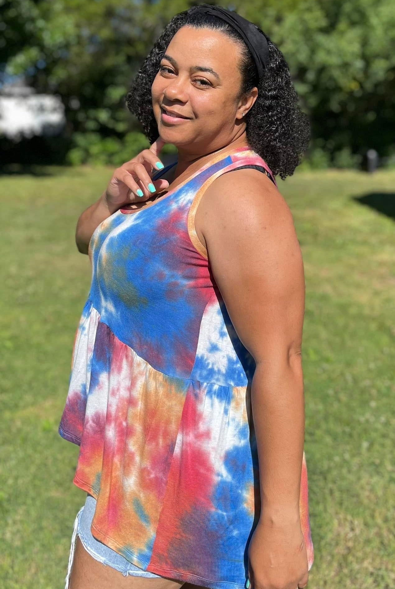 Earthy Tie Dye, Rayon Spandex Knit - Boho Fabrics