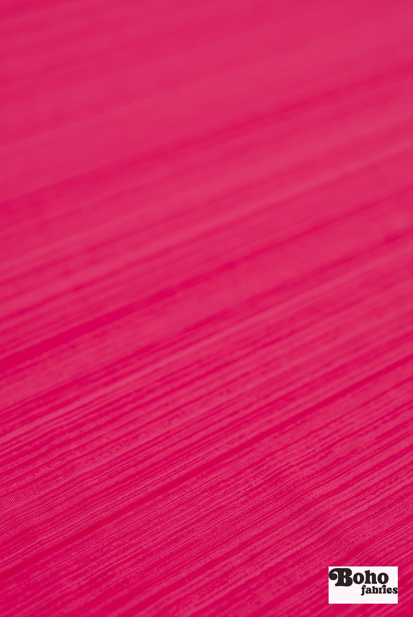 Electric Pink, Striated Athletic Knit Fabric - Boho Fabrics - Athletic Knit Fabric