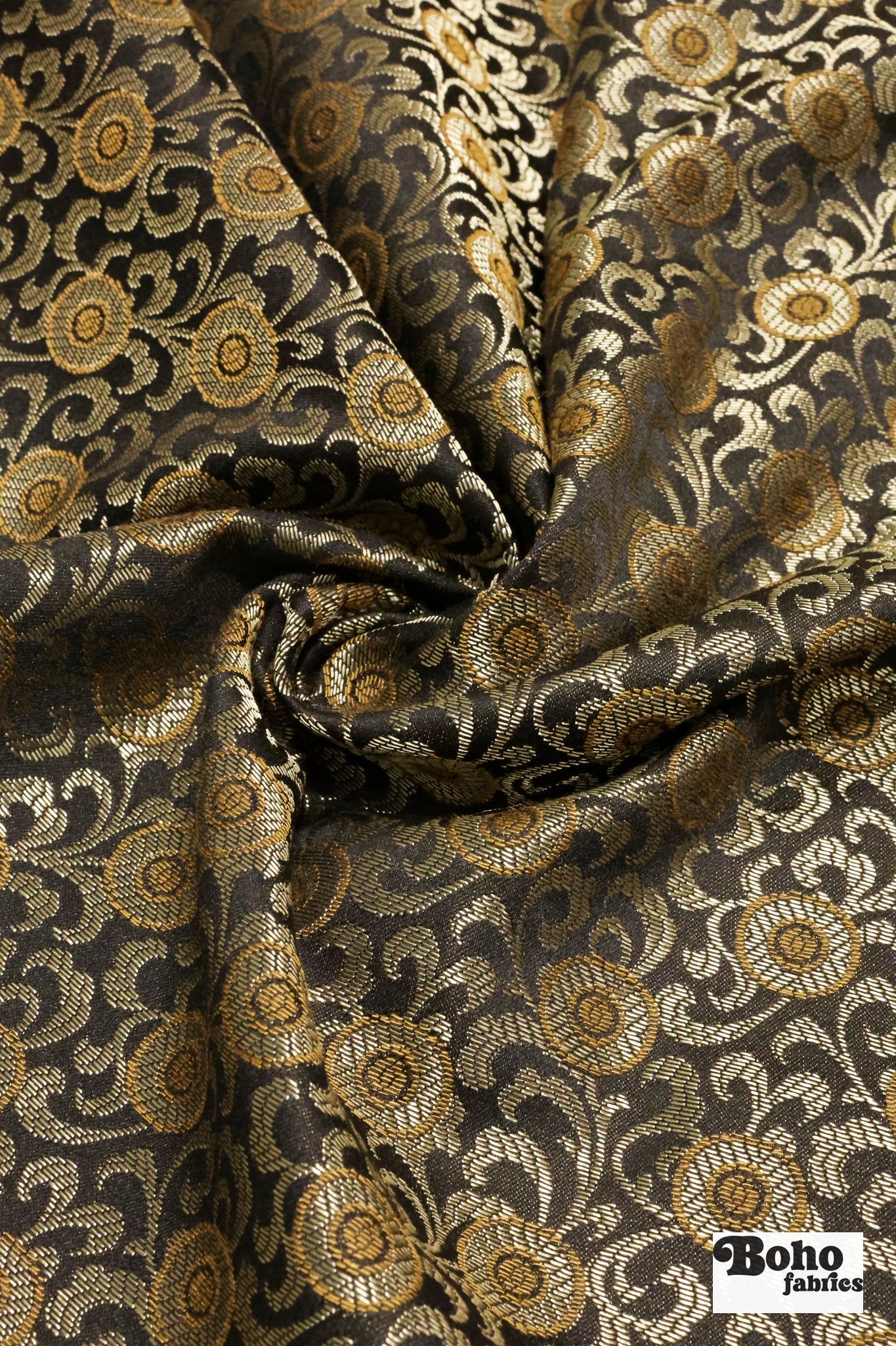 Elegant Imperial Medallion Jacquard Woven Fabric - Boho Fabrics - Jacquard, Woven