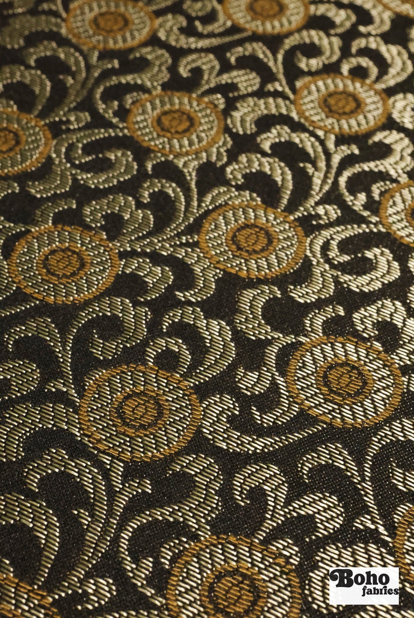Elegant Imperial Medallion Jacquard Woven Fabric - Boho Fabrics - Jacquard, Woven