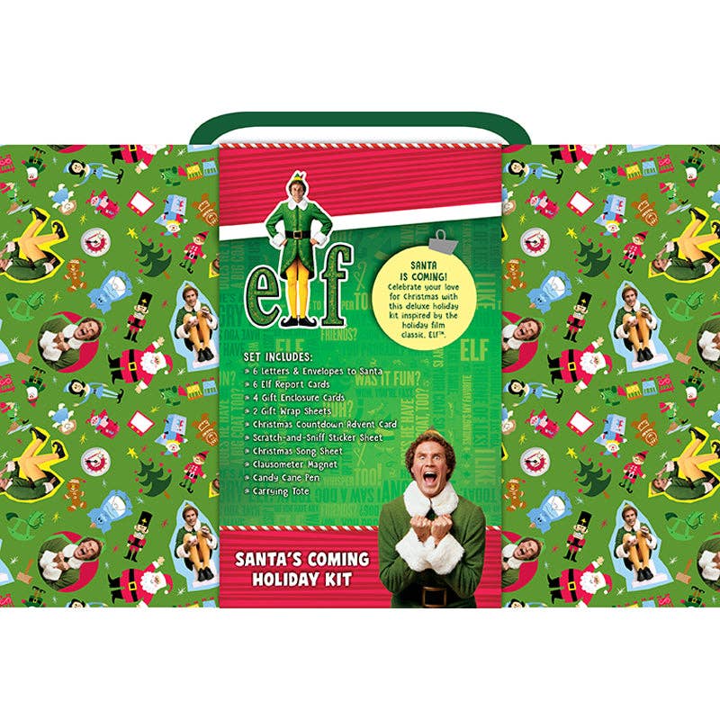Elf: Santa's Coming! Holiday Gift Kit w/ Carry Handle (NEW!) - Boho Fabrics -