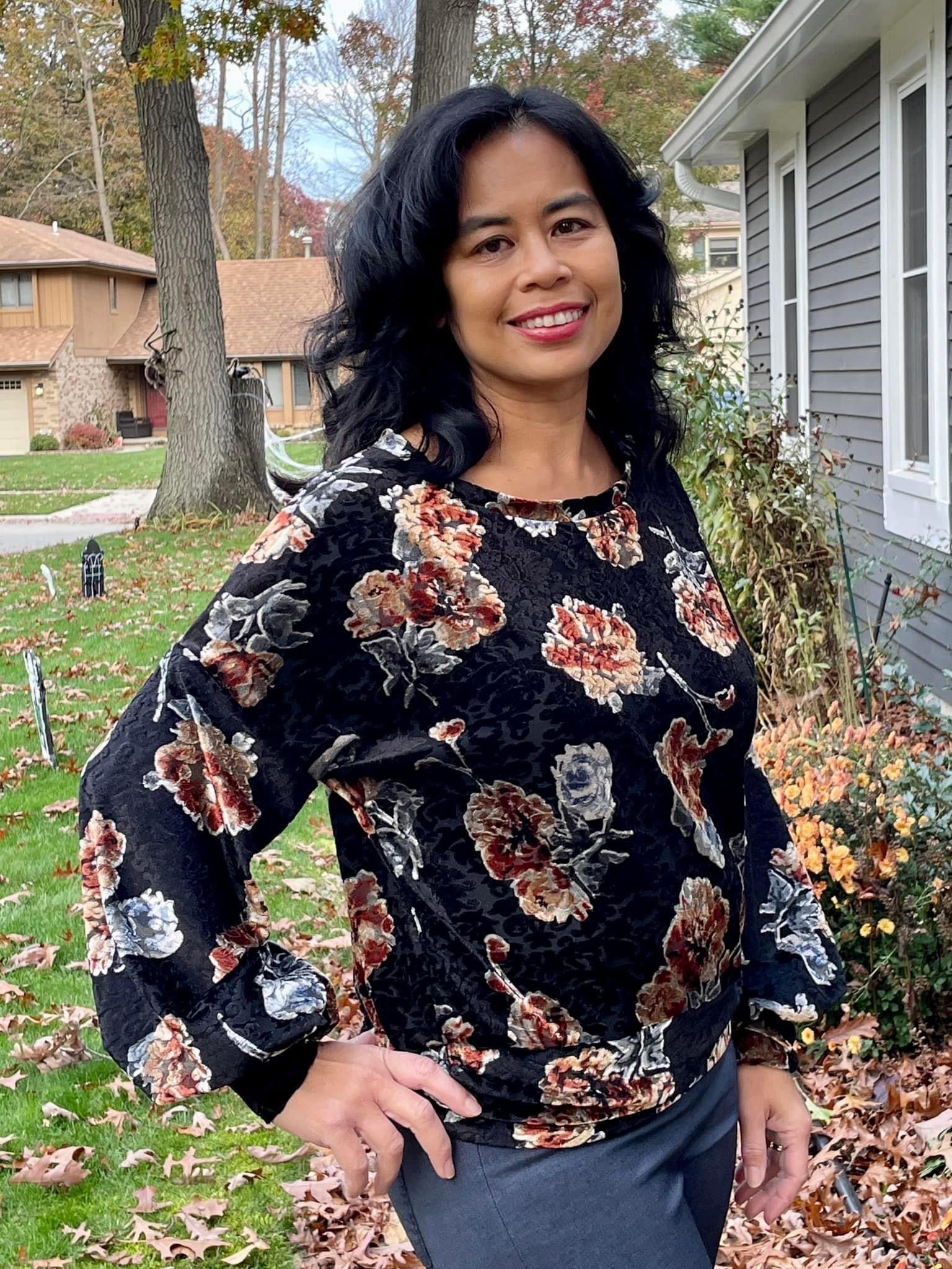 Ember Florals, Burnout Stretch Velvet Knit Fabric - Boho Fabrics