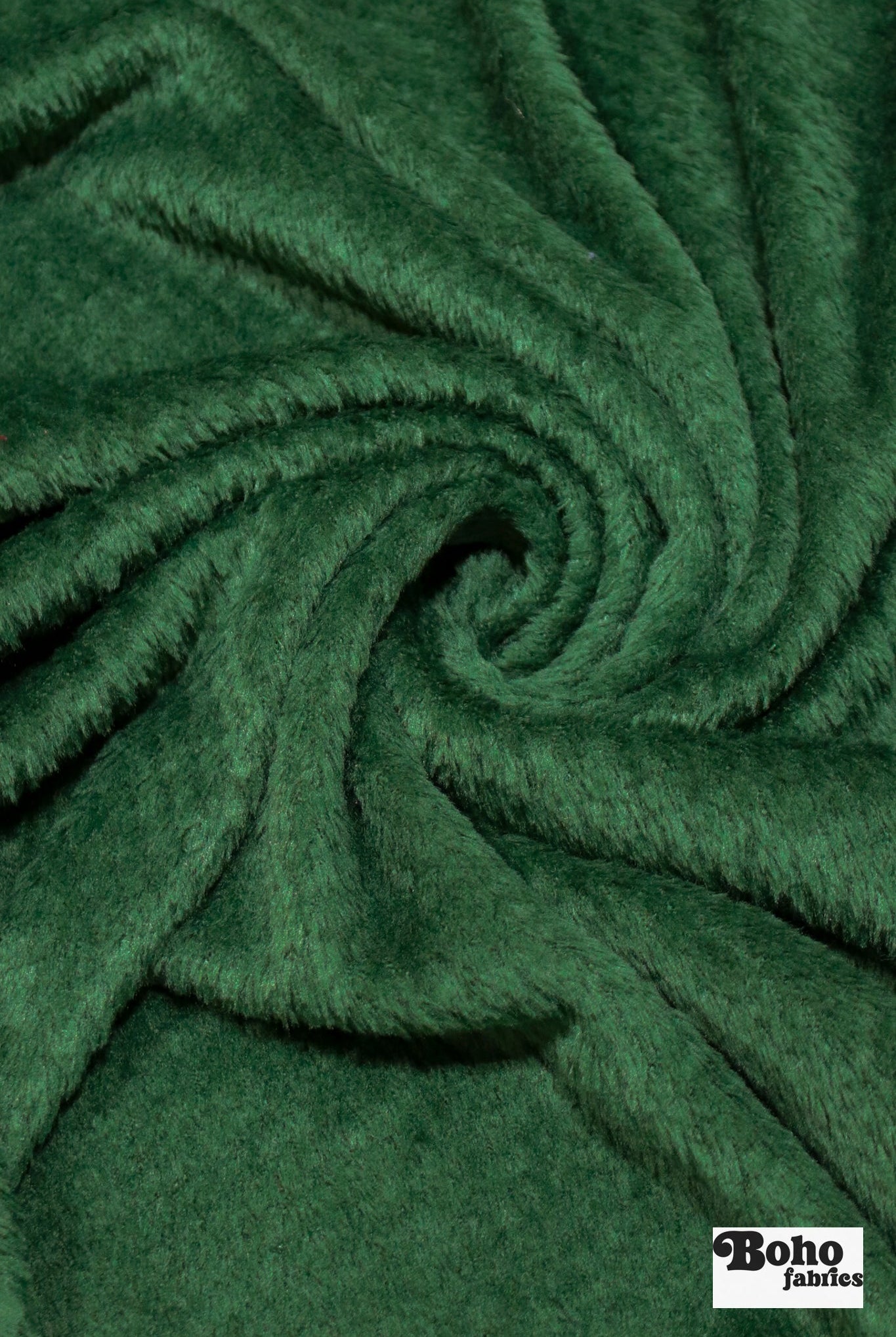 Emerald Green, Classic Double - Velour High Loft Fleece Fabric by Polartec featuring Recycled Polyester - Boho Fabrics - Performance Fabrics
