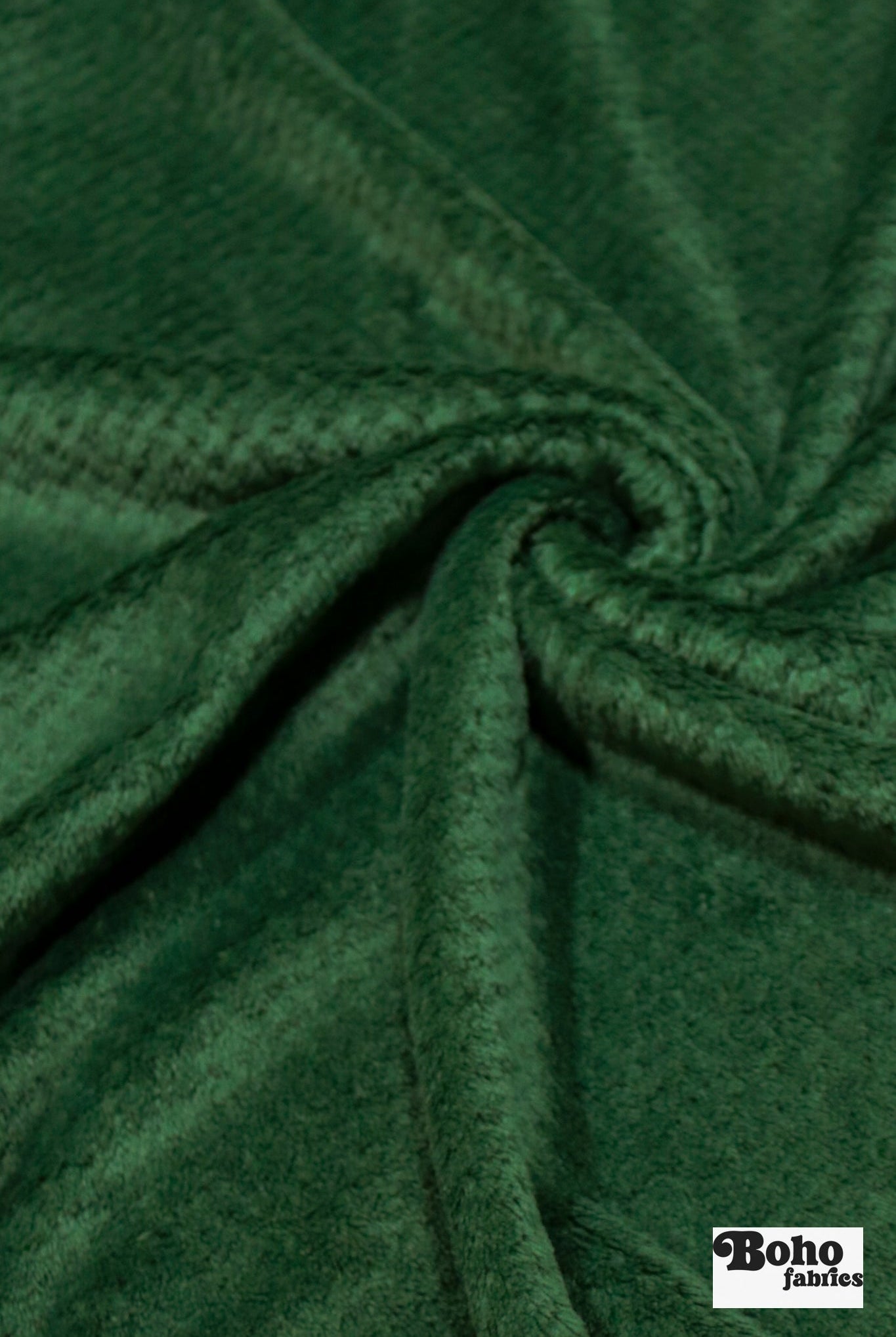 Emerald Green, Classic Double - Velour High Loft Fleece Fabric by Polartec featuring Recycled Polyester - Boho Fabrics - Performance Fabrics