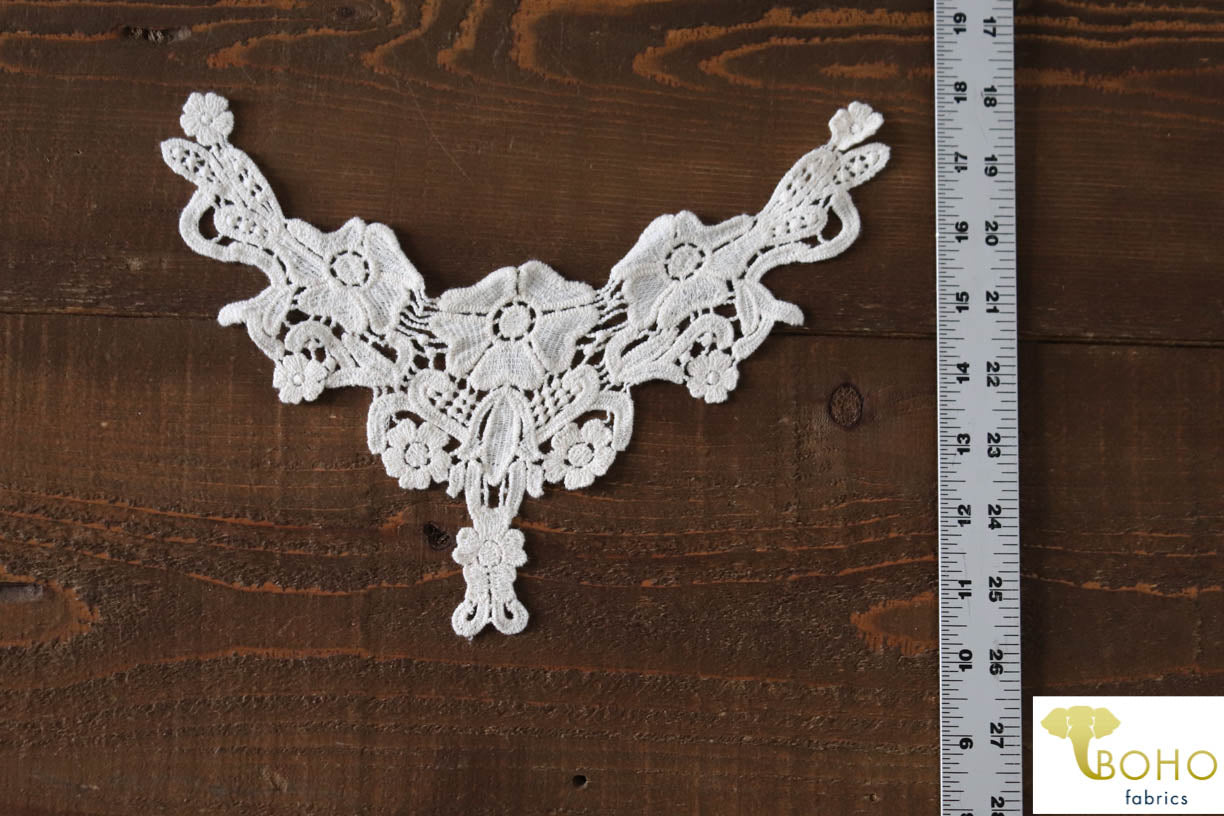 Enchanted Florals Ivory Applique. Style #FA-19 - Boho Fabrics