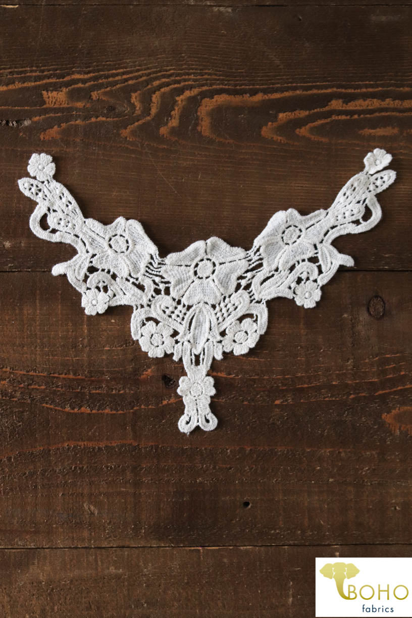 Enchanted Florals Ivory Applique. Style #FA-19 - Boho Fabrics