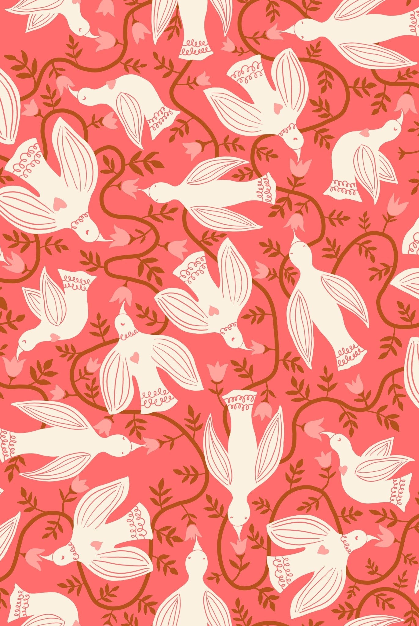 Endpaper Canvas Strawberry RS6048 11L Ruby Star1 - Boho Fabrics - Canvas Fabric