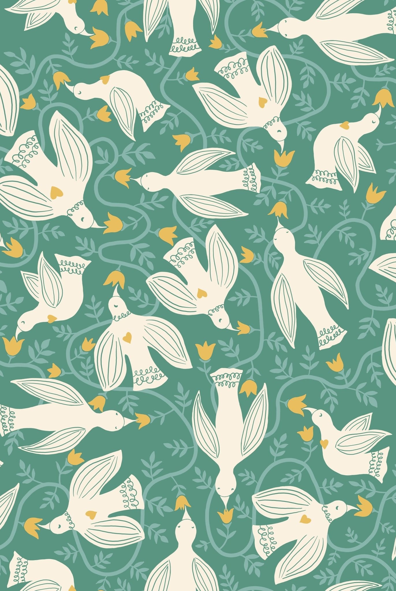 Endpaper Canvas Watercress RS6048 13L Ruby Star1 - Boho Fabrics - Canvas Fabric