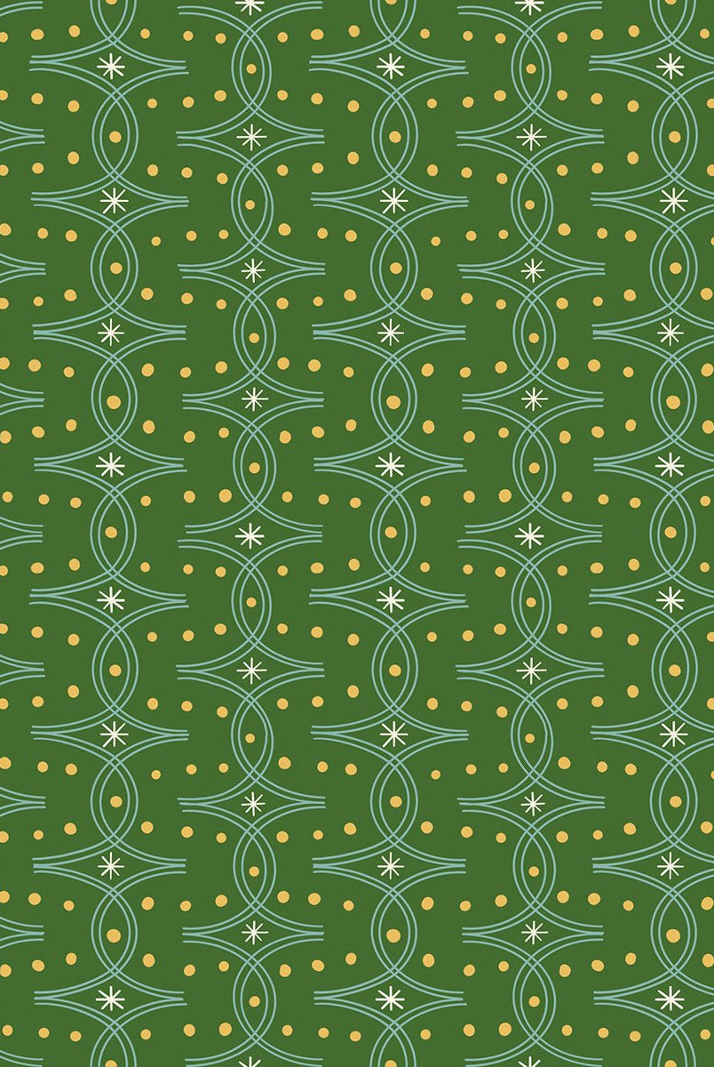 Endpaper Sarah Green RS6045 12 Ruby Star1 - Boho Fabrics - Quilting Cotton, Woven