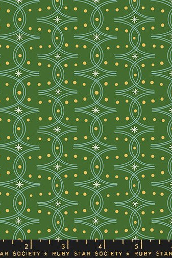 Endpaper Sarah Green RS6045 12 Ruby Star1 - Boho Fabrics - Quilting Cotton, Woven