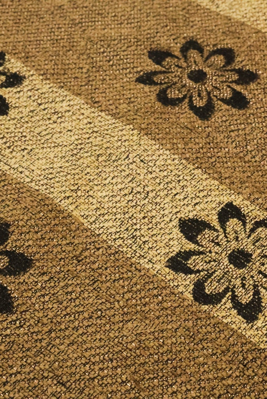 Espresso Dahlia Medallion Jacquard Woven Fabric - Boho Fabrics - Jacquard, Woven