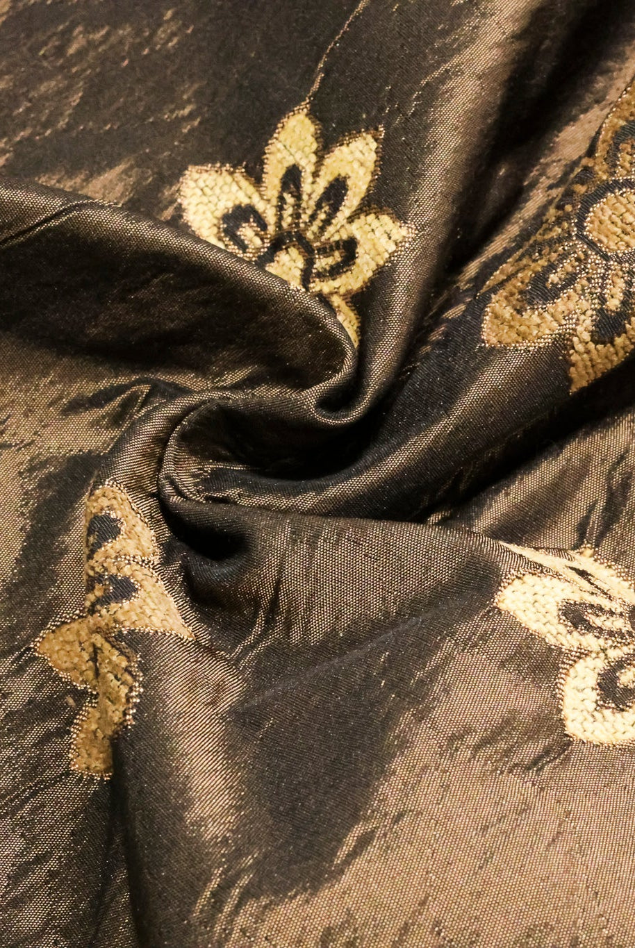 Espresso Dahlia Medallion Jacquard Woven Fabric - Boho Fabrics - Jacquard, Woven