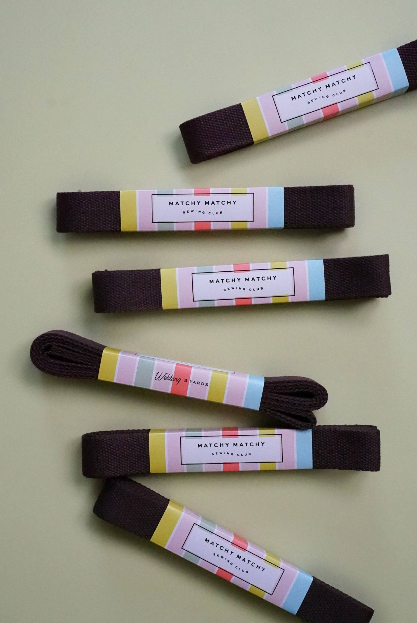 Espresso Webbing - Boho Fabrics - Bag Making Supplies