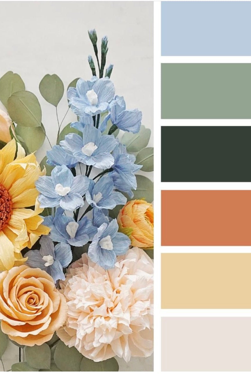 "Eucalyptus Florals" Sweater/FT Knit Palette Bundle. - Boho Fabrics
