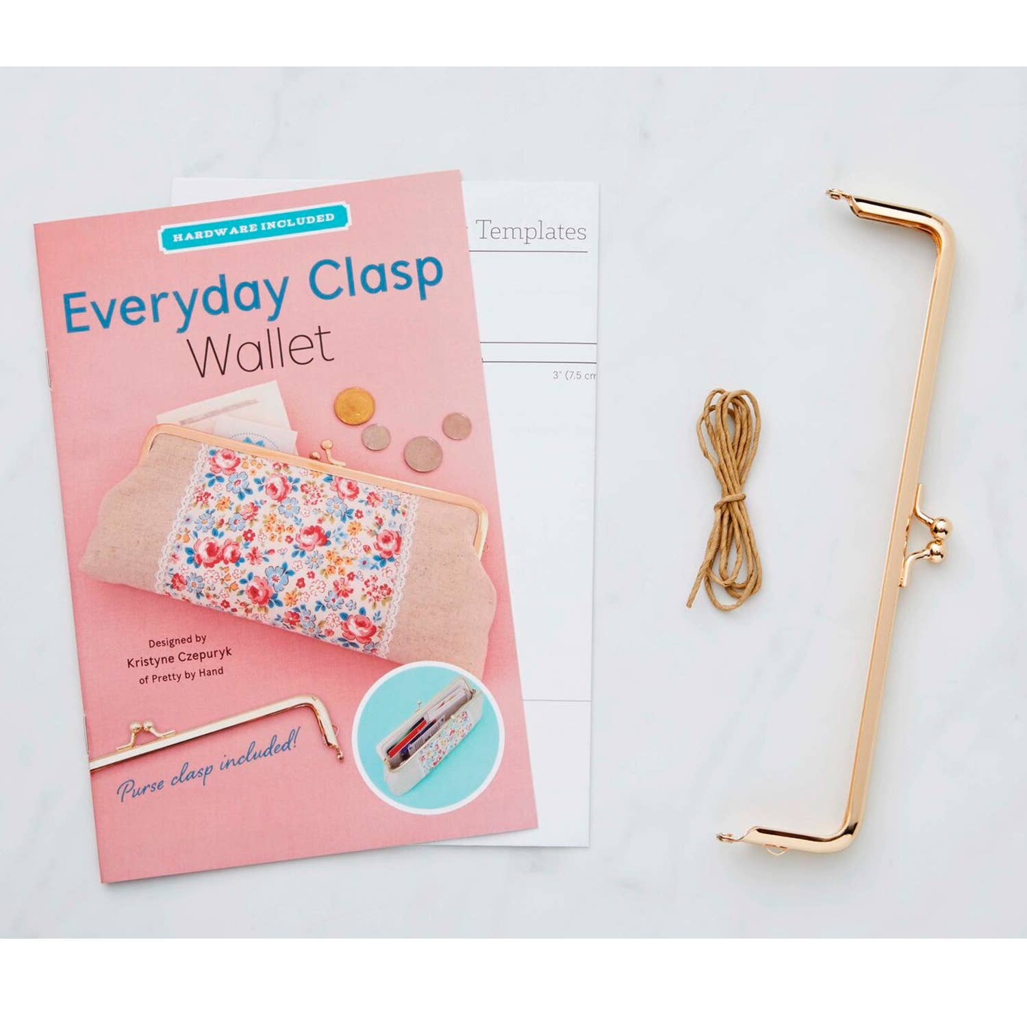 Everyday Clasp Wallet, Sewing Pattern with Hardware - Boho Fabrics - Sewing Patterns