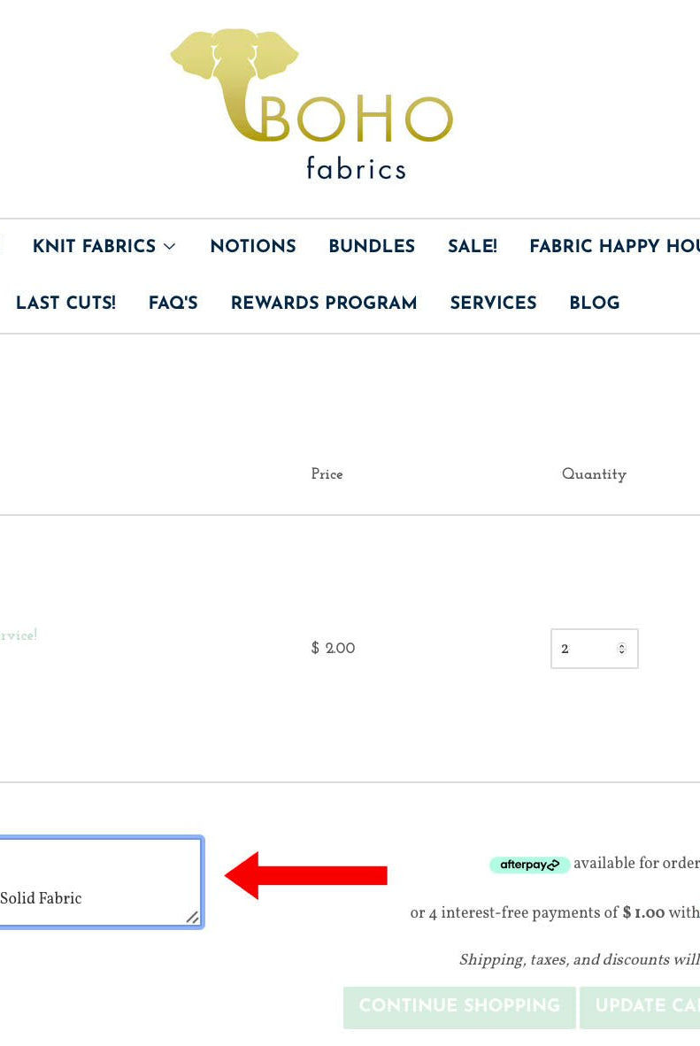 Fabric Swatch Service! - Boho Fabrics