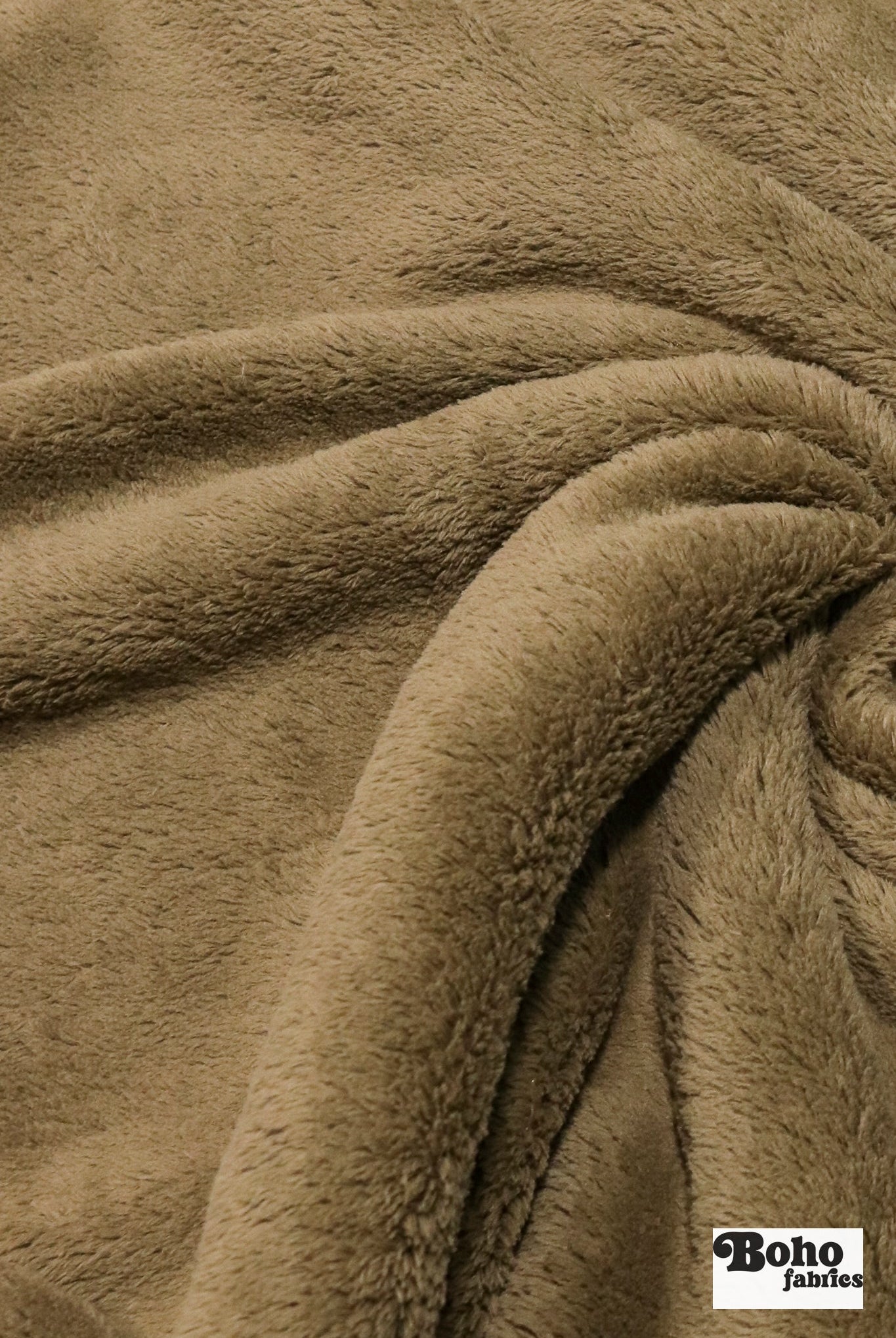 Fawn Brown Heather, High Loft Fleece Fabric by Polartec. *2nds* - Boho Fabrics - Performance Fabrics