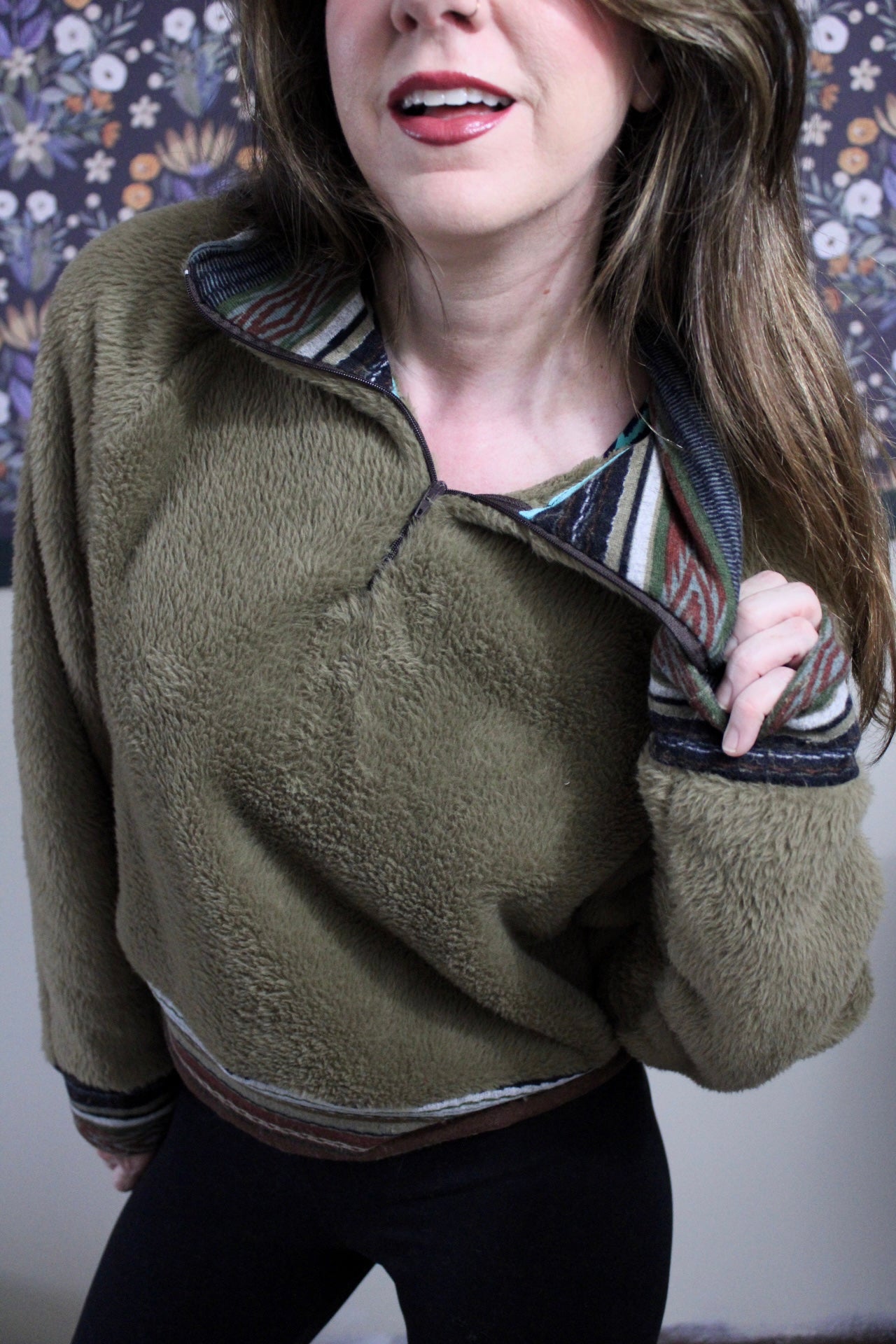 Fawn Brown Heather, High Loft Fleece Fabric by Polartec. *2nds* - Boho Fabrics - Performance Fabrics