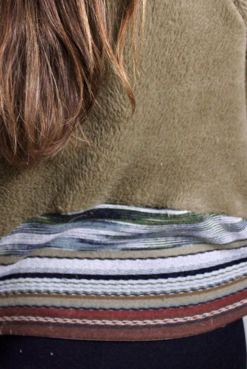 Fawn Brown Heather, High Loft Fleece Fabric by Polartec. *2nds* - Boho Fabrics - Performance Fabrics