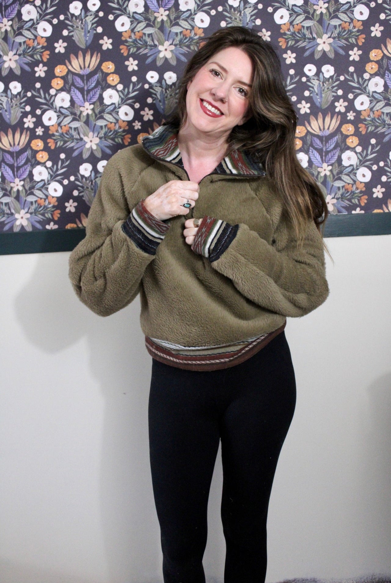 Fawn Brown Heather, High Loft Fleece Fabric by Polartec. *2nds* - Boho Fabrics - Performance Fabrics