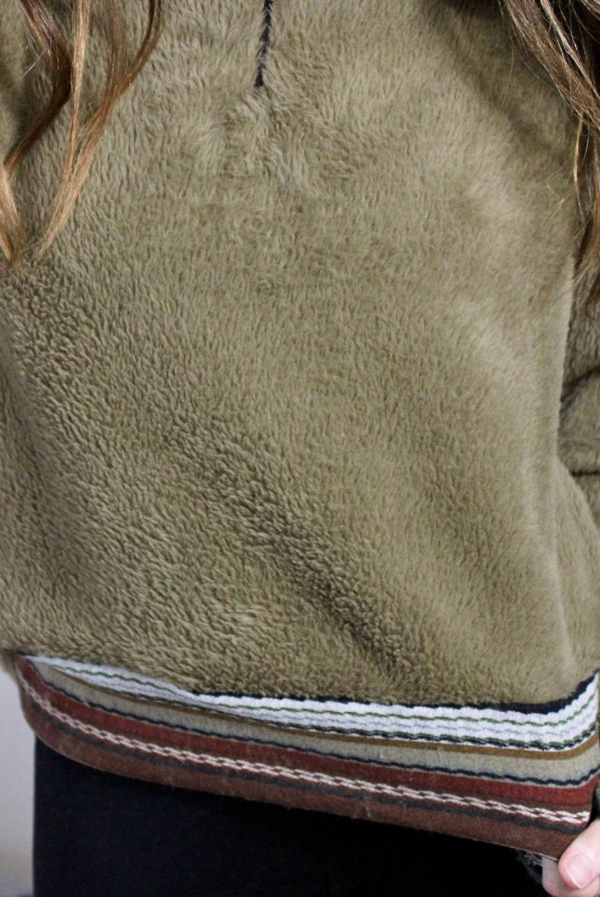 Fawn Brown Heather, High Loft Fleece Fabric by Polartec. *2nds* - Boho Fabrics - Performance Fabrics