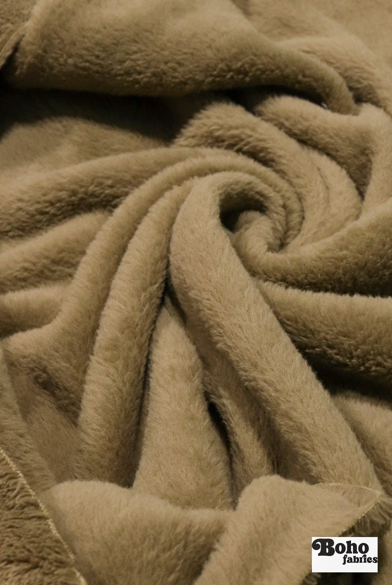 Fawn Brown Heather, High Loft Fleece Fabric by Polartec. *2nds* - Boho Fabrics - Performance Fabrics